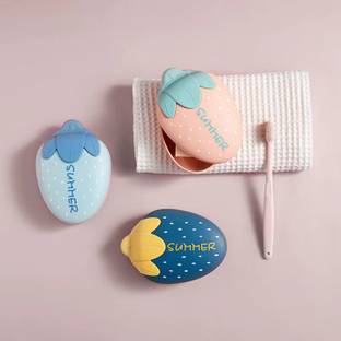 KORBOX Soap Case for Bathroom Strewberry Shaped Soap Box Holder,Soap Tray for Kids