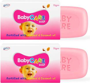 ZEE DRUGS Baby Care Soap – Pack of 2 (75g Each) – Fortified with Almond & Coconut Oil