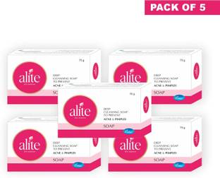 alite Anti Acne Soap For Deep Clensing Pack of 5 (75g each)