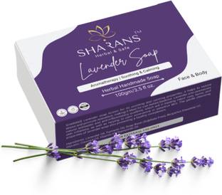 Sharans Natural Lavender Soap, Herbal Bathing Soap with Essential Oils