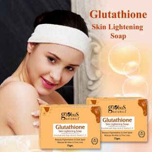 Globus Naturals Glutathione Skin Lightening Soap Enriched with Kojic Acid & Vitamin C, E