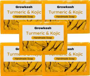 Growkesh Turmeric and kojic Bathing Soap For Skin Lightening Soap|Soap