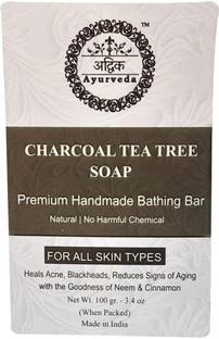 Advik Ayurveda Charcoal and Tea Tree Soap | Charcoal Soap for Men and Women