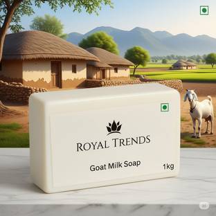 Royal Trends Moisturizing ,Repairing, Brightening Organic Goat Milk Soap Base, Net 1kg