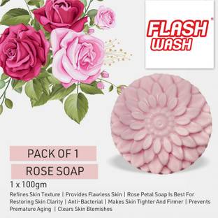 FLASH WASH Rose Handmade Glycerine Vegan Cruelty Free Natural Soap