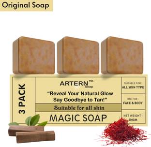 Artern Magic Soap Sandal Wood And Saffron for DeTan and Glowing2 Brightening Skin