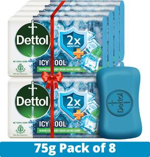 Dettol Icy Cool Bathing Soap Bar, 2X