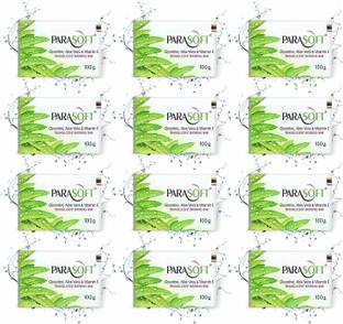 parasoft Moisturising Soap with Goodness of Aloe Vera-100g(Pack of 12)