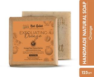 Nat Habit Exfoliating Orange Soap - Tan Removal, Cleansing & Anti-Aging Formula