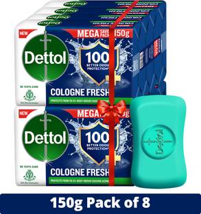 Dettol Cologne Fresh Bathing Soap Bar with 100% better odour protection