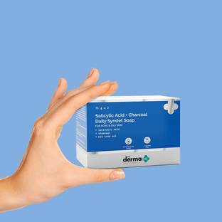 The Derma Co Salicylic Acid + Charcoal Daily Syndet Soap with Charcoal & Tea Tree Oil