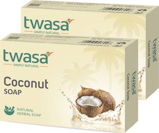 Twasa Creamy Coconut Oil Soap For Fights Acne Bacteria, Dry skin|Men & Women