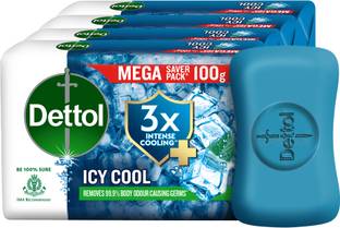 Dettol Icy Cool Bathing Soap Bar with 3x intense cooling