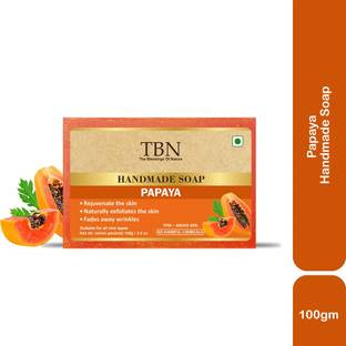 TBN 100% Pure & Natural Papaya Face & Body Soap for Skin Brightening, Pigment