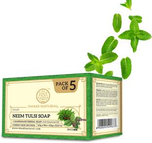 KHADI NATURAL Herbal Neem Tulsi Soap set of 125gm X 5