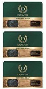 DENVER detox charcoaL body spa soap 125g*3