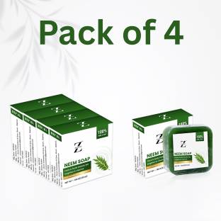 ZEROIC Neem Soap Natural Handmade Antibacterial Neem Bathing Bar, Sulfate/Paraben-Free