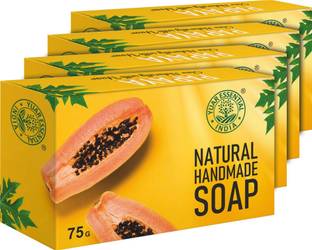 YUAR ESSENTIAL NATURAL HANDMADE PAPAYA SOAP Enriched With Vitamin E for Skin Brightening