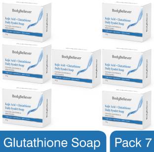 BodyBeliever Skin Lightening Soap with Kojic Acid, L-glutathione & Arbutin Daily Syndet Soap