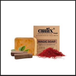 CMLIX Soaps Sandal Wood And Saffron Soap For Glowing & Refreshing Skin (2 x 100 g)