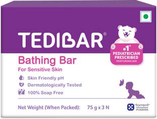 Tedibar Moisturising Baby Bathing Bar | 100% Soap Free | Skin Friendly pH - By Torrent