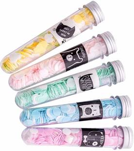K3NTERPRISES Paper Soap Flower Tube Petal Shape Bottle Travel(Pack Of 5) (Multicolor)