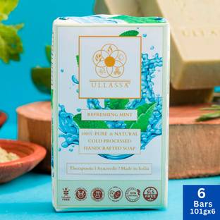 ULLASSA Aromatherapy Soap | Tantalizing Cool | Natural Bath Bar For Face & Body For Men