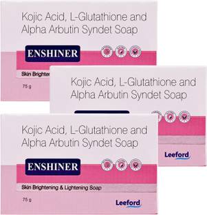 Enshiner Skin Brightening & Lightening Soap with Kojic Acid, L-Glutathione & Arbutin