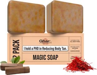 GharSoaps Sandal Wood And Saffron Soap For Glowing & Refreshing Skin