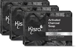 KISRA Activated Charcoal Anti Pollution & Cooling Freshness, Deep Pore Cleaning Soap