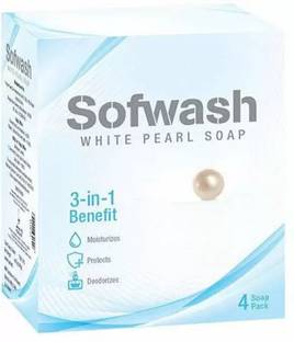 Modicare Sofwash White Pearl Bathing Soap (4 X 75G ) 3 IN1 Each 300g