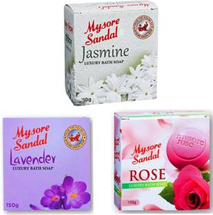 MYSORE SANDAL Rose, Jasmine & Lavender Bath Soap 150g