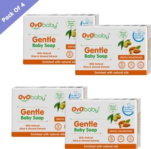 Oyo Baby Gentle Baby Soap Bathing Bar For Baby’s Sensitive Skin Gentle Cleansing, Skin-friendly Baby Soap Pack Of 4