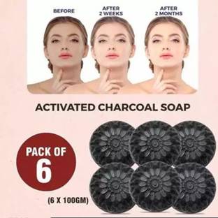 BadaHair ACTIVATED CHARCOAL Natural Hand Made Soap 6*100GM