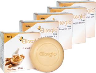 Eliteglo Multani Mitti Soap For Smoother Skin (Pack of 5)