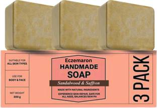 Eczemaron Chandan & Kesar ka ghare soap | Handmade Soaps For Glowing combo offer
