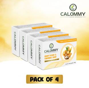 CALOMMY Gram Flour & Turmeric Soap, 400g (100gx4) (Pack of 4)