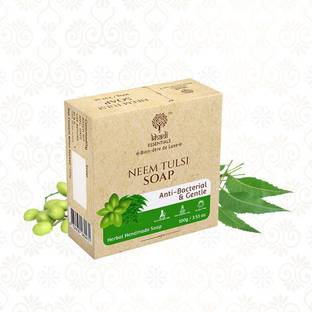 Khadi Essentials Neem & Tulsi Herbal Soap Bar For Anti-Bacterial, Nourishment, Anti-Acne Skin