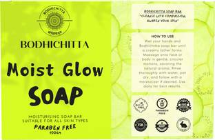 Bodhichitta Cucumber Moist Glow Soap with Glycerin For Soft, Hydrated & Moisturized Skin