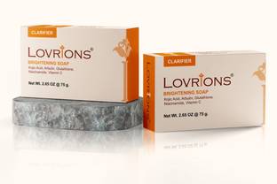 LOVRIONS Skin Brightening Soap with Kojic Acid, Glutathione, Arbutin & Niacinamide