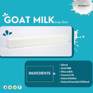 KEFI BEAUTY Natural Goat Milk Soap Base Bathing Bar 100% Pure