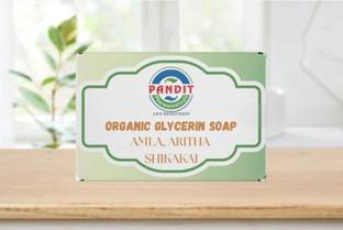 Pandit Pharmaceuticals Organic Glycerine Amla,Aritha,Shikakai Soap |Enriched with Vitamins