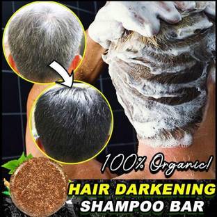 TREZA CARE Organic Hair Black Shampoo bar Soap For Restore Natural Hair Color (PACK OF 01)