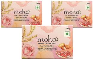 Moha Rose and Almond Soap 100gm X3