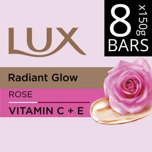 LUX Soft Glow Rose & Vitamin E Soap Bar, Bathing Soap
