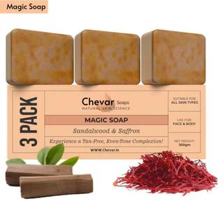 Chevar Magic Soap Magic Soap Sandalwood and Saffron Soap For Fresh Smooth Glowing Glow.