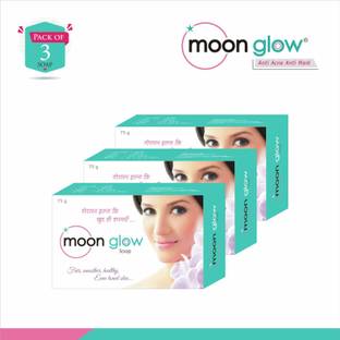 moonglow Moisturising Soap (Pack of 3) for Pimple Spots, Acne, Black Heads and Pimples