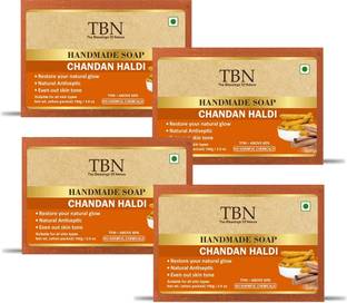 TBN 100% Natural Chandan Haldi Bath Soap for Skin Brightening, Control Pigmentation