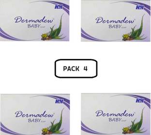 H&H For Aloew Vera with dermadew baby soap (Pack of 4 *75)