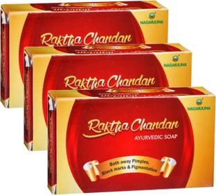 Nagarjuna Raktha Chandan Ayurvedic Soap (75g) (Pack of 3)